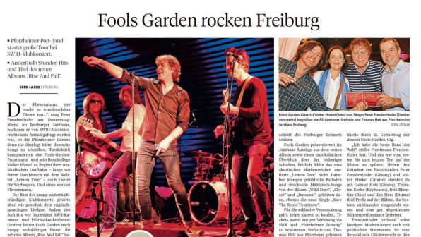 Eröffnungskonzert der Pop-Gruppe Fools Garden